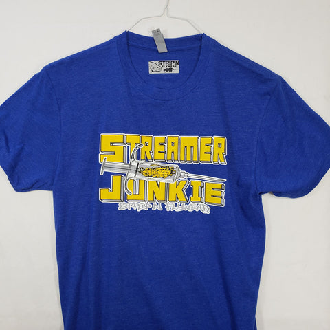 Small Streamer Junky T shirt $8 Fly Fishing T shirt - Stripn Flywear