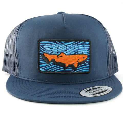 Flatbrim Trucker Patched Hat Fly Fishing Hat - Stripn Flywear
