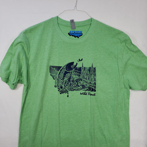 Small Montana Splash T shirt $8 Fly Fishing T shirt - Stripn Flywear