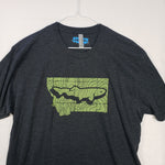 Small Montana Topo T shirt $8 Fly Fishing T shirt - Stripn Flywear
