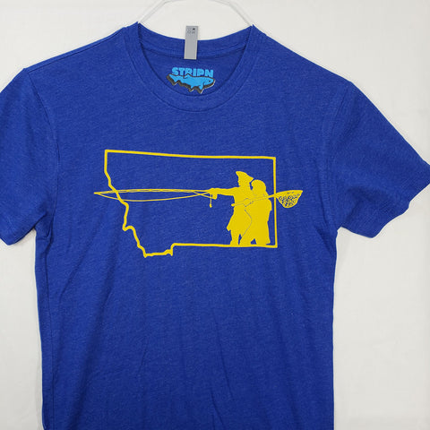 Extra Small Go West Montana Rods T shirt $8 Fly Fishing T shirt - Stripn Flywear