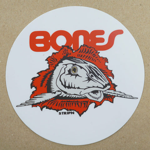 Bones Sticker 4.5" round Fly Fishing Sticker - Stripn Flywear