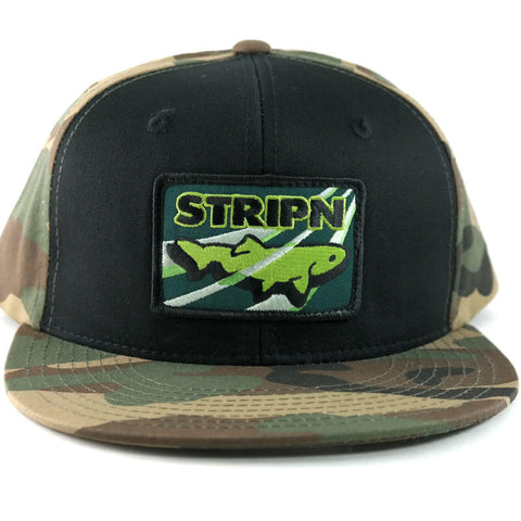 Camo Flatbill Snapback Fly Fishing Hat - Stripn Flywear