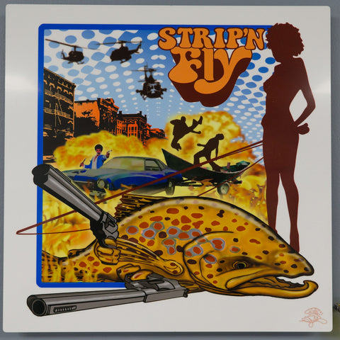 Superfly Metal Print 6"x6" $14 Yard Sale Art - Stripn Flywear