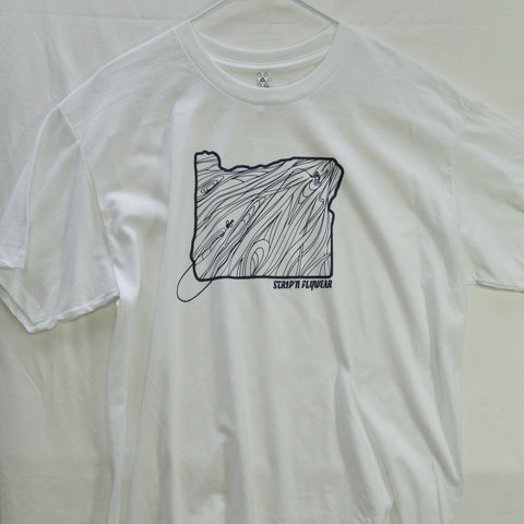 Large Oregon Rise T shirt $8 Fly Fishing T shirt - Stripn Flywear