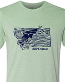 Montana Rise T shirt Fly Fishing T shirt - Stripn Flywear