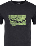 Montana Topo Trout T shirt Fly Fishing T shirt - Stripn Flywear