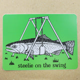Steelie Swing Sticker 5" x 3.75 Fly Fishing Sticker - Stripn Flywear